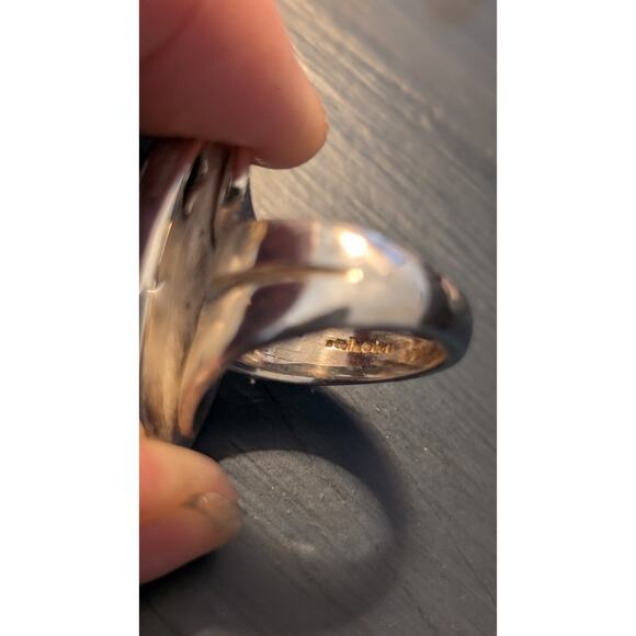 Stella & Dot Retired Odyssey Faceted Labradorite Sterling Adjustable Ring - Picture 4 of 8